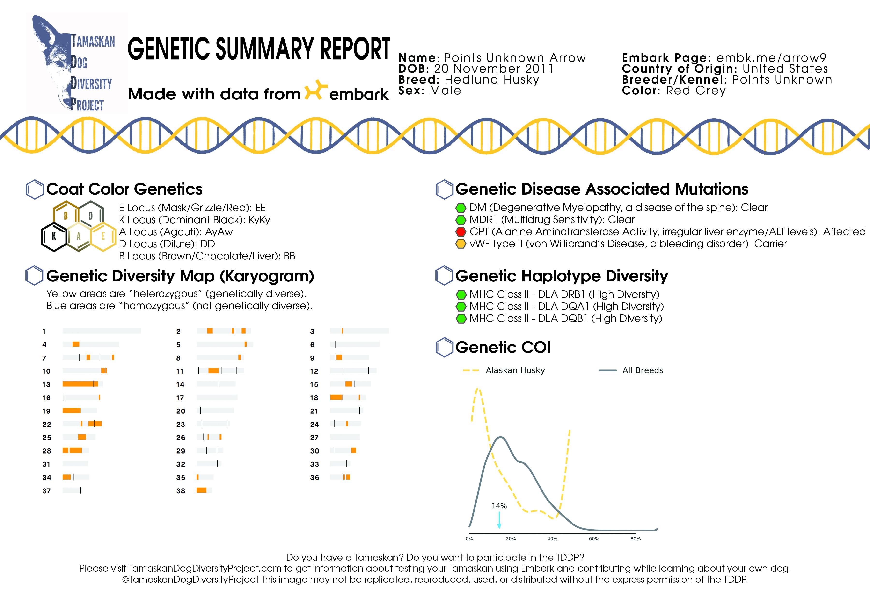 TDDP, Arrow's Genetic Report